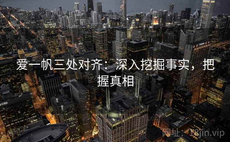 爱一帆三处对齐：深入挖掘事实，把握真相
