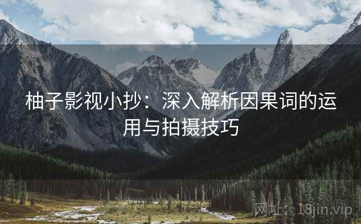 柚子影视小抄:深入解析因果词的运用与拍摄技巧 柚子影视小抄:深入解析因果词的运用与拍摄技巧
