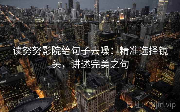 读努努影院给句子去噪：精准选择镜头，讲述完美之句