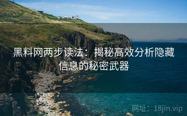 黑料网两步读法：揭秘高效分析隐藏信息的秘密武器